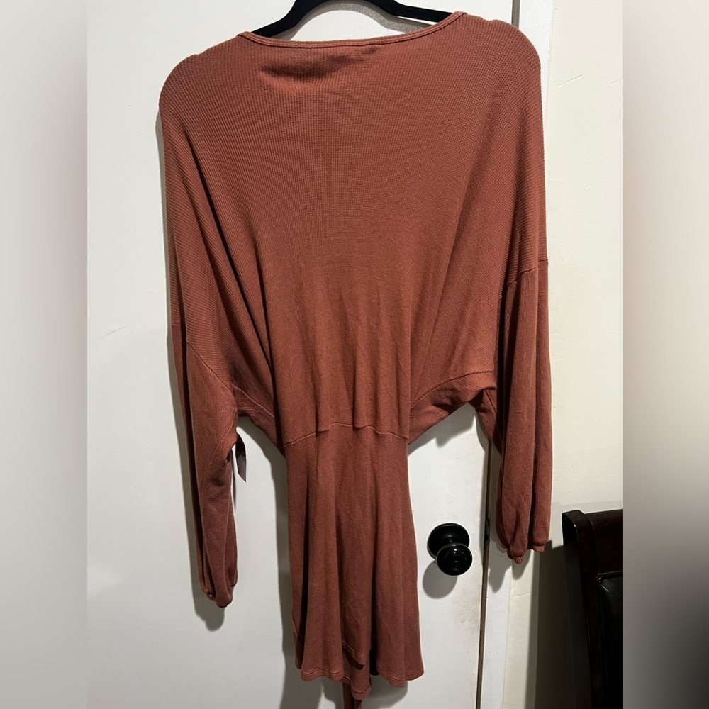 Go Couture Rust Long Sleeve Dress - Picture 2 of 4